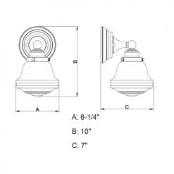Cheap 🔔 Patriot Lighting® Huntley Oil Rubbed Bronze 1 Light Vanity Light 👏 9 Cheap 🔔 Patriot Lighting® Huntley Oil Rubbed Bronze 1 Light Vanity Light 👏 -Patriot Lighting Sales W0188 DWG