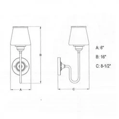 New 😉 Patriot Lighting® Kelsy Chrome 1 Light Vanity Light ✨ -Patriot Lighting Sales W0202 DWG