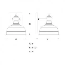 Cheapest ⭐ Patriot Lighting® Keenan Oil Rubbed Bronze Wall Light 🔔 -Patriot Lighting Sales W0226 DWG