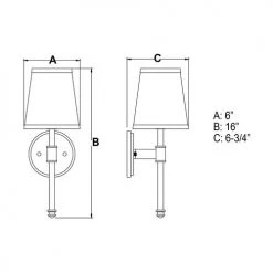 Hot Sale ⌛ Patriot Lighting® Ritz Satin Nickel 1 Light Vanity Light 🧨 -Patriot Lighting Sales W0247 DWG