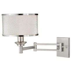 Outlet 😀 Patriot Lighting® Polk Satin Nickel 1 Light Wall Light ⭐