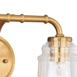 Discount ⌛ Patriot Lighting® Toledo Natural Brass 2 Light Vanity Light 🧨 -Patriot Lighting Sales W0263 2