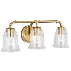 Best reviews of 🔔 Patriot Lighting® Toledo Natural Brass 3 Light Vanity Light 🌟