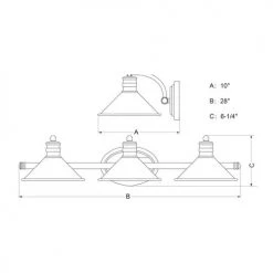 Coupon ✔️ Patriot Lighting® Akron Oil Rubbed Bronze 3 Light Vanity Light ⭐ 9 Coupon ✔️ Patriot Lighting® Akron Oil Rubbed Bronze 3 Light Vanity Light ⭐ -Patriot Lighting Sales W0285 DWG