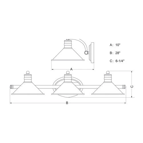 Coupon ✔️ Patriot Lighting® Akron Oil Rubbed Bronze 3 Light Vanity Light ⭐ 6 Coupon ✔️ Patriot Lighting® Akron Oil Rubbed Bronze 3 Light Vanity Light ⭐ - Image 4