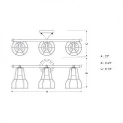 Brand new 🤩 Patriot Lighting® Clybourn Oil Rubbed Bronze 3 Light Vanity Light 🔔 -Patriot Lighting Sales W0313 DWG