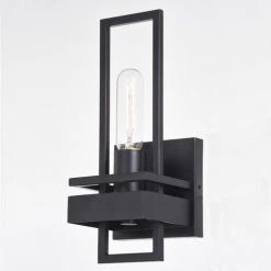 New 🤩 Patriot Lighting® Marquis Matte Black 1 Light Wall Light 😉 -Patriot Lighting Sales W0345 3