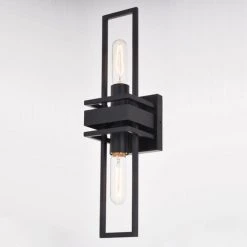 Flash Sale ⭐ Patriot Lighting® Marquis Matte Black 2 Light Wall Light 🌟 -Patriot Lighting Sales W0347 3