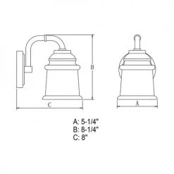 Deals 🌟 Patriot Lighting® Toledo Matte Black 1 Light Vanity Light 🔔 -Patriot Lighting Sales W0348 DWG