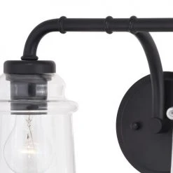 Outlet 🥰 Patriot Lighting® Toledo Matte Black 2 Light Vanity Light ⭐ -Patriot Lighting Sales W0349 1