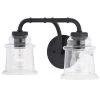 Outlet 🥰 Patriot Lighting® Toledo Matte Black 2 Light Vanity Light ⭐ -Patriot Lighting Sales W0349