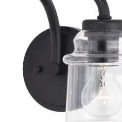 Outlet 🥰 Patriot Lighting® Toledo Matte Black 2 Light Vanity Light ⭐ -Patriot Lighting Sales W0349 3