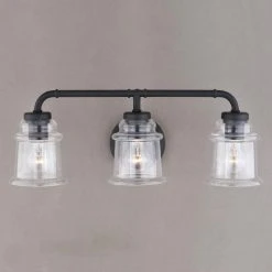 Flash Sale ✨ Patriot Lighting® Toledo Matte Black 3 Light Vanity Light ✨ -Patriot Lighting Sales W0350 5