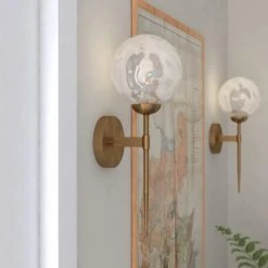 New 💯 Patriot Lighting® Olson Natural Brass 1 Light Wall Light ✨ -Patriot Lighting Sales W0353 L2