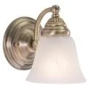 Brand new 😀 Patriot Lighting® Standford Antique Brass 1 Light Vanity Light ⭐ -Patriot Lighting Sales WL35121A