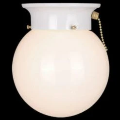 Outlet 👍 Patriot Lighting® Amity White 1-Light Flush Mount Ceiling Light 🔥