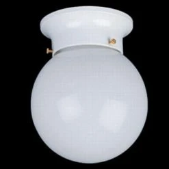 Wholesale ✨ Patriot Lighting® Amity White 1-Light Flush Mount Ceiling Light ✔️