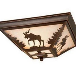 Discount ❤️ Patriot Lighting® Yellowstone Burnished Bronze 3-Light Flush Mount Ceiling Light 💯