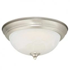 Budget ❤️ Patriot Lighting® Payton Satin Nickel Integrated LED Flush Mount Ceiling Light 😀