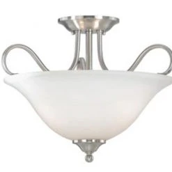 Brand new 🔥 Patriot Lighting® Samantha Satin Nickel 3-Light Semi-Flush Mount Ceiling Light ❤️