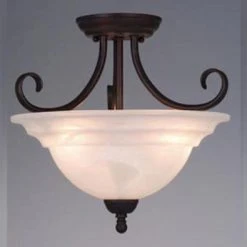Best deal ✨ Patriot Lighting® Babylon Oil-Burnished Bronze 3-Light Semi-Flush Mount Ceiling Light 😀