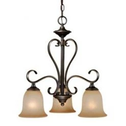 Flash Sale ❤️ Patriot Lighting® Mavis 3-Light Oil-Brushed Bronze With Gold Accent Chandelier ⭐