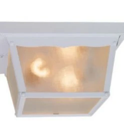 Promo 👍 Patriot Lighting® McCormick White 2-Light Flush Mount Outdoor Ceiling Light 🥰