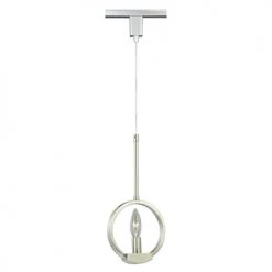 Discount ✔️ Patriot Lighting® Venetian 6.5" Satin Nickel 1-Light Track Light Pendant ✔️